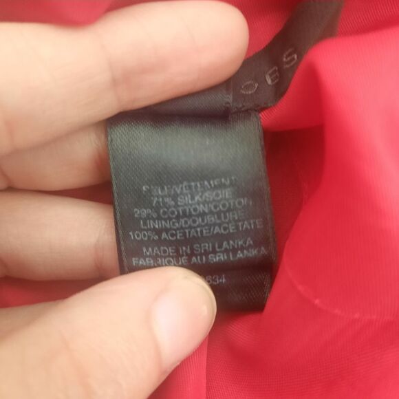 Marc Jacobs Pinup Blouse Polka Dot Stripes Red Black Silk Blend Size 8 - Picture 4 of 5